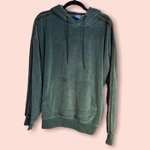 Blue Velour Adidas Hoodie